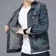 thumbnail image 5 of Chaqueta vaquera de lujo para hombre, color azul, con cremallera en V, elástica, de bajo precio, de tela de moda, ropa de abrigo de invierno de talla grande, de diseñador L, 5 of 5