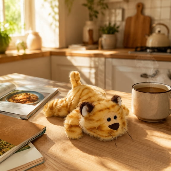 Refrigerator Magnet, Cheetah Plush Fridge Decoration, Cotton Filled Magnetic Animal Accent for Refrigerator Door Magnetic Cabinet and Home Display Area