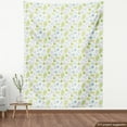 thumbnail image 3 of Botany Fabric by the Yard Upholstery, Botanical Elements Leaves Blossoms Flowers on Plain Backdrop Pattern, Decorative Fabric for DIY and Home Accents, Seafoam Pale Pink by Ambesonne, 3 of 4