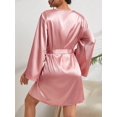 thumbnail image 2 of Women's Lace Trimmed Belted Robe, 2 of 4
