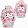 thumbnail image 1 of 2023 Automne Hello Kitty Chandail à Capuchon Imprimé Chandail en Molleton Décontracté Chandail en Molleton pour Femmes Chandail en Molleton Ample Décontracté Mode de Rue HOEMLIN, 1 of 6