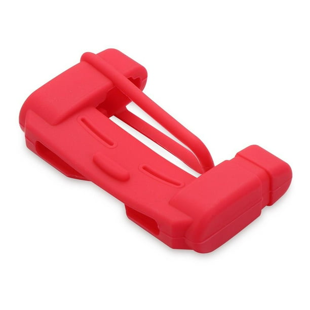 Clip para cinturón de seguridad de coche, fundas protectoras con hebilla, funda antiarañazos (rojo)
