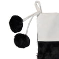thumbnail image 2 of Northlight 20.5-Inch Black and White Christmas Stocking with Corduroy Cuff, 2 of 2