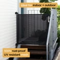 thumbnail image 4 of 71" Wide White Paw Proof Retractable Gate, 3-Way-Locking Mechanism, Indoor/Outdoor Suitable, 4 of 5