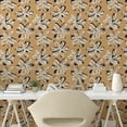 thumbnail image 2 of Ambesonne Floral Peel & Stick Wallpaper for Home, Wild Flowers Abstract Design, 13"x100", Sand Brown Pale Khaki, 2 of 5