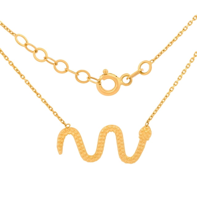 Gargantilla Serpiente Casa del Anillo Oro Sólido 14K Amarillo 45 cm