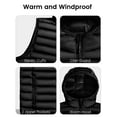 thumbnail image 4 of Little Donkey Andy Boys Winter Puffer Vest Packable Lightweight Faux Down Hooded Sleeveless Jacket Black L 140cm 10 Years, 4 of 6