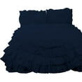 thumbnail image 2 of D.N.G. BEDDINGS 5 Piece 100% Egyptian Cotton Circle Ruffle Comforter Set, 550 GSM Filled Microfiber - Twin/TwinXL Size, Navy Color - 800 Thread Count, 2 of 5