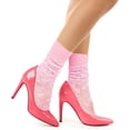 thumbnail image 2 of CHUNTIAN Sox Womens Girls Cute Fishnet Knee High Socks Colorful Hollow Out Sheer Mesh Slouch Socks Sexy Lace Knee Highs Gifts, 2 of 7