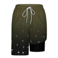 thumbnail image 6 of MELDVDIB Mens Swim Trunks with Compresssion Liner Elastic Waist Drawstring Hawaiian Board Shorts Bathing Suit Swimwear Shorts Summer Casual Beach Shorts with Pockets Army Green L, 6 of 6