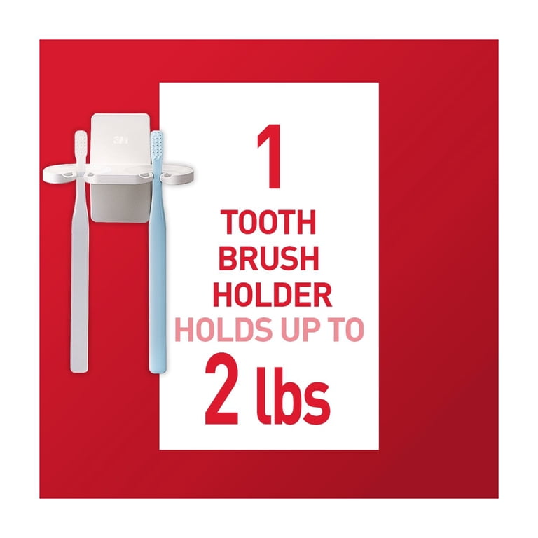 Command Bath White Toothbrush Holder with Adhesive Strips photo 4