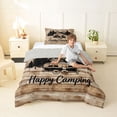 thumbnail image 4 of Catabedysis Rustic Camping Adventure Twin Comforter Sets,Camper Silhouette Print Bedding Set For Boys,Multicolor,Light Gray Reversible,2pcs,1 Comforter and 1 Pillowcase, 4 of 7