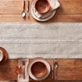 thumbnail image 5 of Sm:)e Linen Table Runner for Dining Table 13 x 108 Inch Orange Beige Burlap Linen Style Rustic Farmhouse Kitchen Dining Room Decoraton, 5 of 9