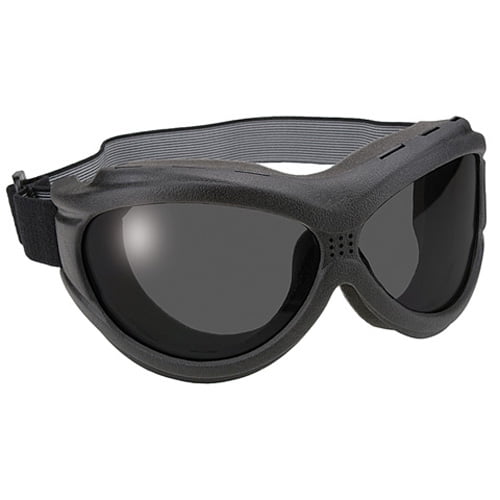 Pacific Coast Sunglasses The Beast Black Motorcycle Goggles With Anti Fog Polycarbonate Smoke Lens