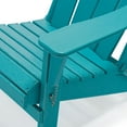 Braxton Folding Plastic Adirondack Chair, Turquoise