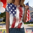 thumbnail image 2 of felwors Women's 250th Anniversary Print Shirt Bald Eagle and USA Flag Patriotic Tshirt (White, L), 2 of 7