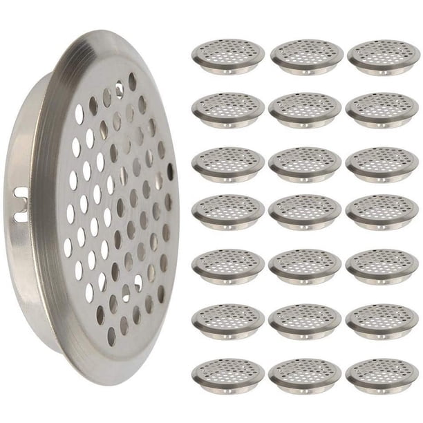 Rejilla de ventilación de acero inoxidable Whataatahia, 50 unidades, rejilla de ventilación redonda, rejilla de ventilación, rejilla de ventilación, mosquitera, ranura de ventilación para RV, baño,