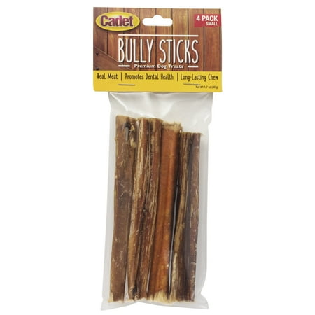 Cadet Premium Dog Treats Bully Sticks, Small, 4 (Best Brand Of Bully Sticks)