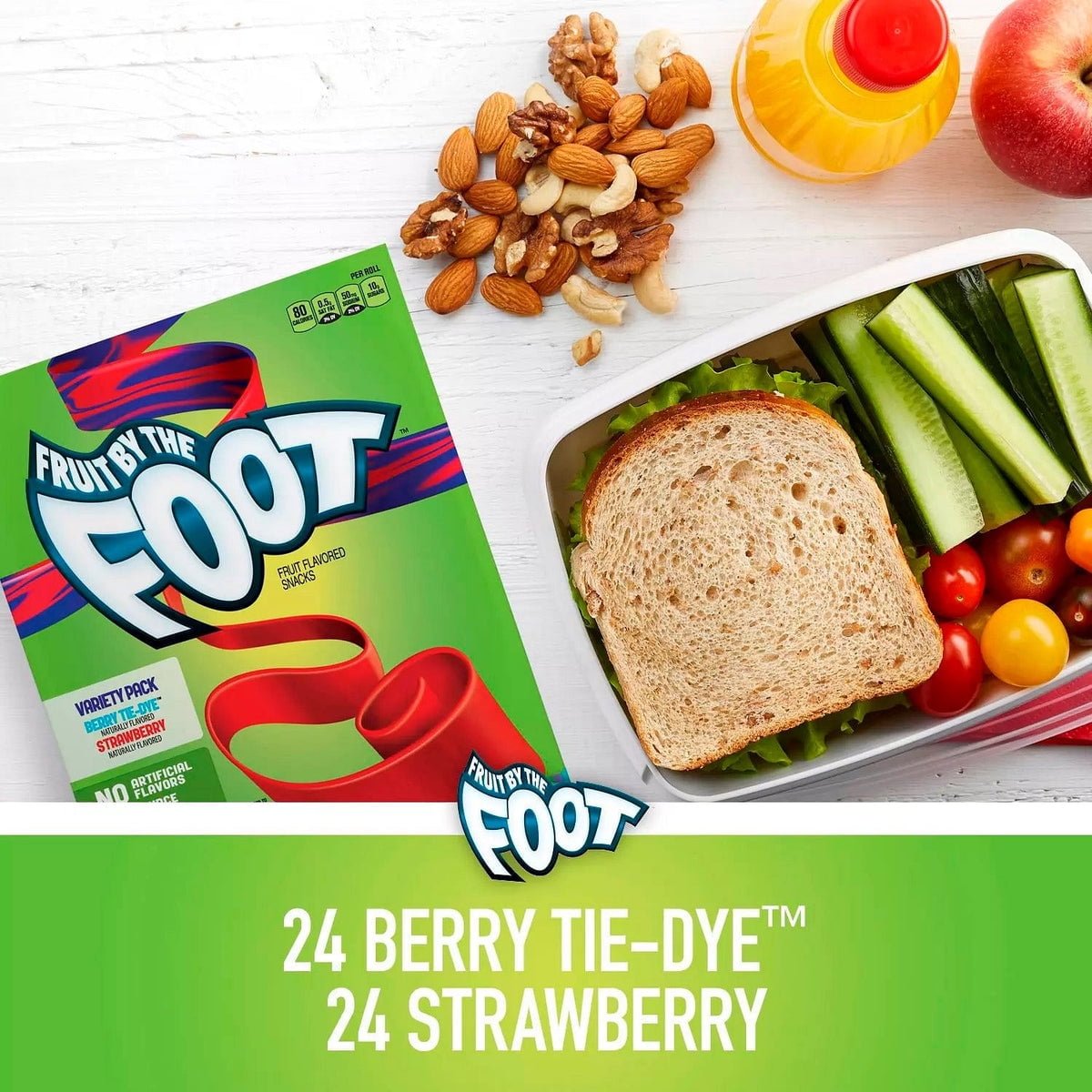 Fruit by the Foot Snacks, Berry Tie-Dye and Strawberry Variety