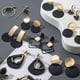 thumbnail image 2 of POXAM, nuevos pendientes de declaración coreanos para mujer, pendientes pequeños de gota geométrica arcílica negra para mujer, joyería de tendencia Brincos 2022 Tan Jianjun unisex, 2 of 2