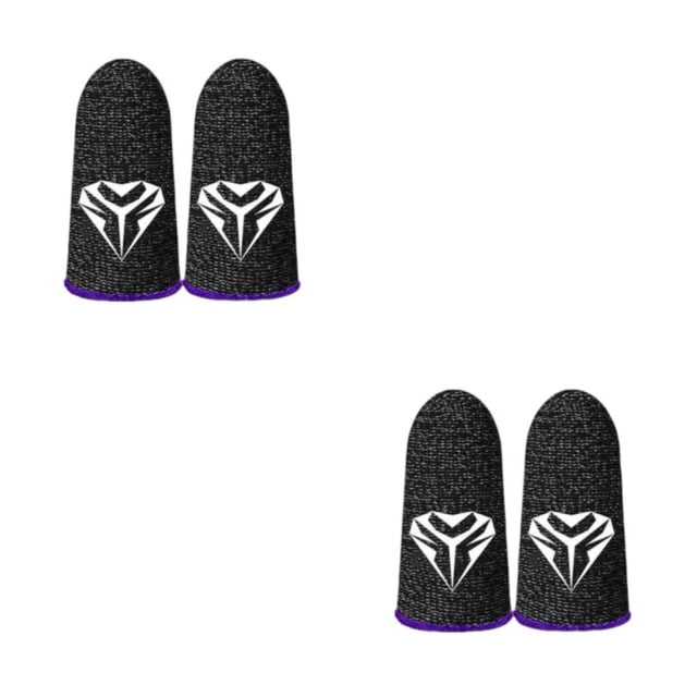 Baohd Gants Manches Doigts pour Jeu Mobile Résistant à la Transpiration et Confortable Violet 45x25mm 2Set