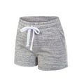 thumbnail image 3 of Made by Olivia Women's Basic Solid French Terry White Piping Comfy Shorts, 3 of 4