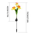 thumbnail image 3 of YFGEFTR Outdoor Solar Garden Stake Lights, Upgraded LED Solar Powered Light with 4 Sunflower, Waterproof Solar Outdoor Lights Auto ON/Off Solar Decorative Lights for Garden, Patio, Yard, 3 of 7