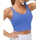 thumbnail image 2 of Sujetador deportivo THE GYM PEOPLE, acolchado, largo, para yoga, gimnasio, azul mar, 2 of 7