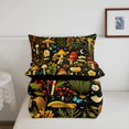 thumbnail image 5 of Homewish Fungus Plant Mushrooms Queen Comforter Set,Floral Butterfly Moon Comforter Sets Queen,Black Reversible,3 Pieces,1 Comforter and 2 Pillowcases, 5 of 7