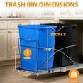 thumbnail image 3 of ZENY 35 Quart Double Pull Out Trash Garbage Can Waste Bin for Under Cabinet Sink, 44 lbs Capacity, Blue & Black, 3 of 10