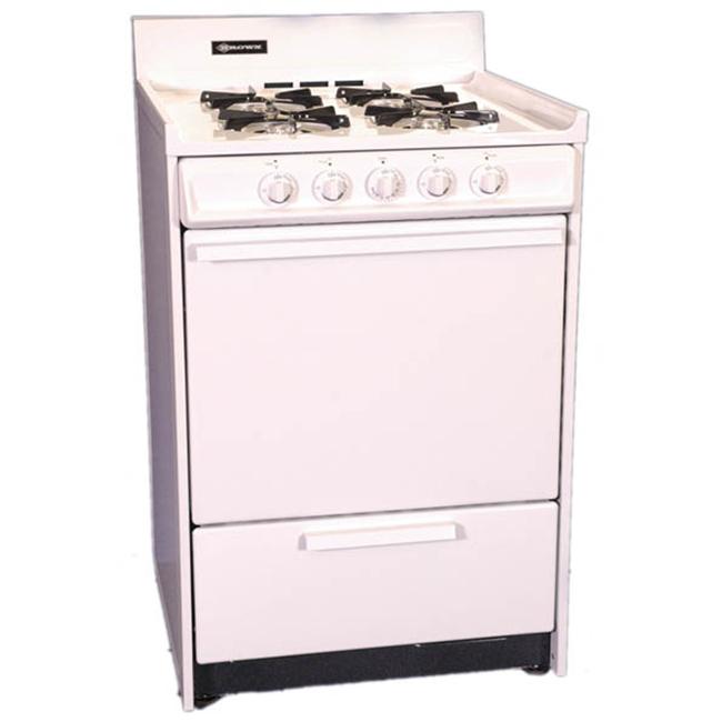 24 Inch Gas Range GloBar Ignition White