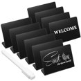 thumbnail image 1 of Shisuyan Table Chalkboard Signs Writable Reusable Black Acrylic 10 Pcs, 1 of 8