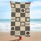 thumbnail image 1 of Toalla de playa, toallas de baño, patrón de moda, tela de microfibra, toalla de playa, toalla de baño, manta para sentarse junto al mar, chal, toalla para el sudor, toalla de playa, 1 of 3
