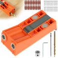 thumbnail image 2 of 45Pcs Pocket Hole Jig Kit Adjustable High Precision Hole Drill Guide Portable Punch Locator DIY Joinery Work Woodworking Tool for Furniture Repair Maintenance, 2 of 11