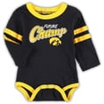 thumbnail image 2 of Infant Black/Gold Iowa Hawkeyes Little Kicker Long Sleeve Bodysuit and Sweatpants Set, 2 of 3