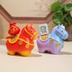 thumbnail image 5 of Estatua de caballo de estilo chino, lingote de oro giratorio, bolsa de la suerte, flor, moneda de cobre, figurita de poni de dibujos animados, adorno de escritorio, decoración feng shui, 5 of 7