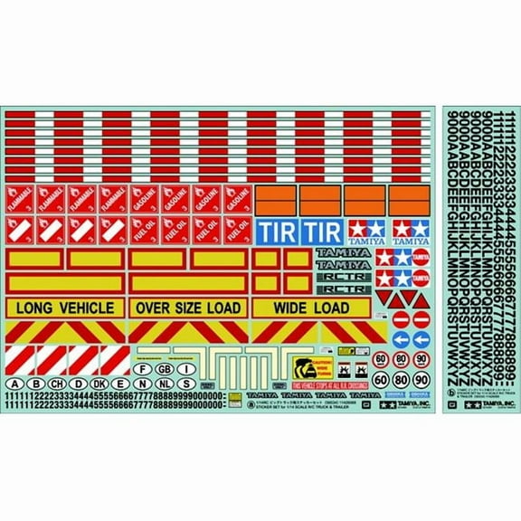 Big RC Track Options & Spare Parts No.34 TROP.34 1/14 RC Big Truck Sticker Set 56534