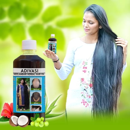 Neelambari Ayurvedic Hair Care Adivasi Herbal Hair Oil, Natural Adivasi Ayurvedic Hair Oil, 250Ml, Pack Of 1