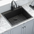 thumbnail image 3 of Ruvati 25 inch Drop-in Topmount Kitchen Sink Single Bowl, 3 of 7