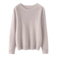 thumbnail image 5 of MYAOYINo Boundaries Womens Glitter Front Detail Round Neck Knit Top Long Sleeve Elegant Blouse, 5 of 9