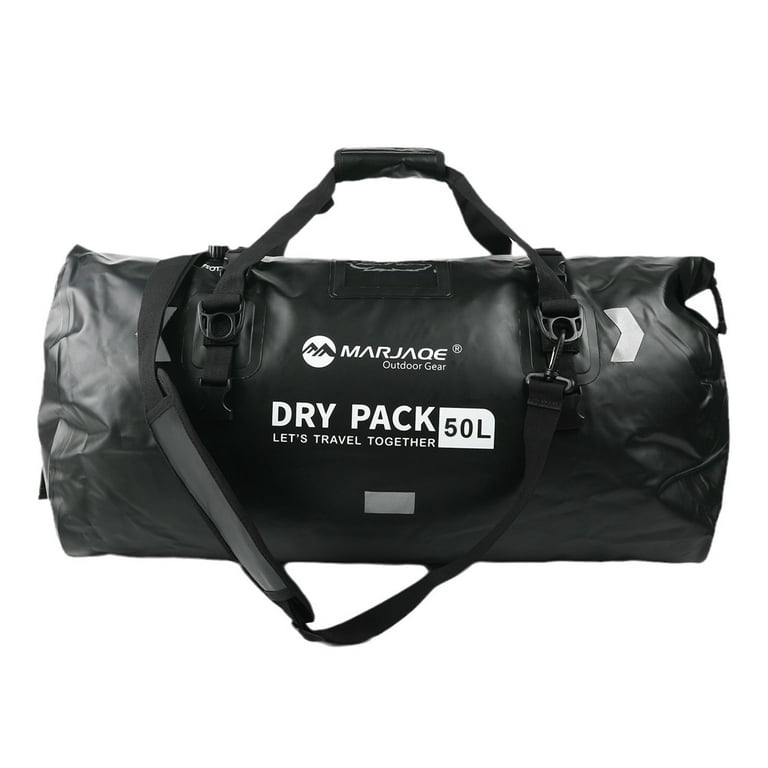 MARJAQE 50L Motorcycle Dry Bag Tail Luggage Bag PVC Waterproof