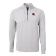 thumbnail image 2 of Men's Cutter & Buck Heather Gray Kansas City Chiefs Big & Tall Adapt Eco Raglan Quarter-Zip Jacket, 2 of 3
