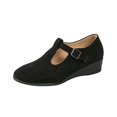 thumbnail image 2 of Willtoo Women Vintage T-Strap Faux Suede Wedge Flats Adjustable Buckle Low Heel Mary Jane Shoes Soft Non-Slip Retro Casual Walking Shoes, 2 of 6