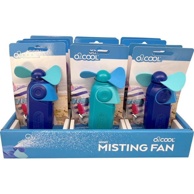 Ventilador de nebulización O2 Cool, paquete de 12 baterías de 1 velocidad con niebla