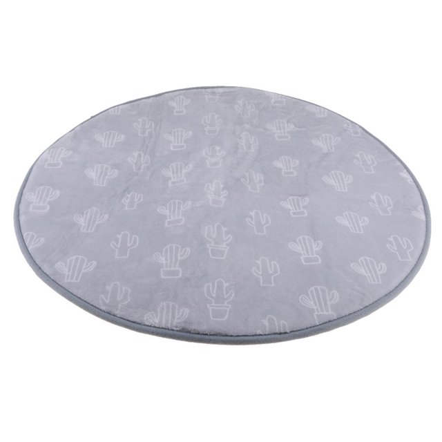Alfombra Redonda Baoblaze Con Estampado Vintage 100cm Cactus