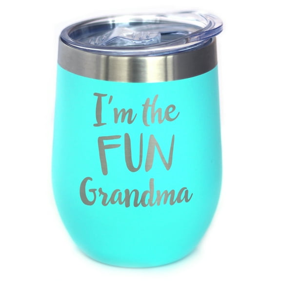 Bevvee Insulated Wine Tumbler 12 oz Fun Grandma Gifts for Fun Grandmas Tumblers