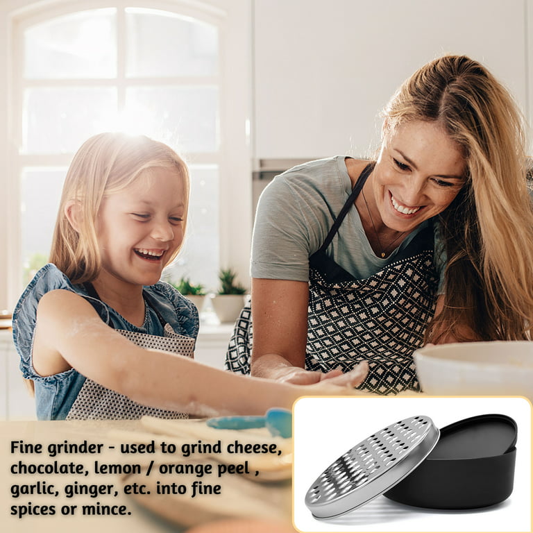 Cheese Grater with Container, Oval Stainless Steel Kitchen Grater for  Cheese Vegetables Ginger