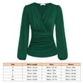 thumbnail image 1 of Blusa cruzada con escote en V profundo, blusa cruzada con escote en V profundo para mujer, blusa cruzada con cuello en V, confiable y duradera, 1 of 2