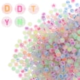 thumbnail image 4 of 1000Pcs Luminous Letters Beads Material Handcraft Loose Beads Round DIY Bracelet Jewelry Beads, 4 of 8