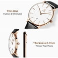 thumbnail image 2 of A ALPS Mens Watches Fashion Quartz Men's Watches Ultra Thin Minimalist Wristwatches with Leather Strap Gift for Man Father's Day Gifts, 2 of 6